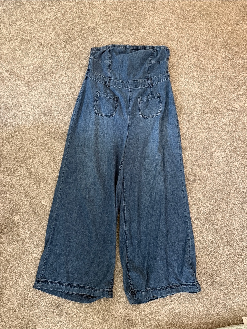 Pilcro Strapless Denim Jumpsuit